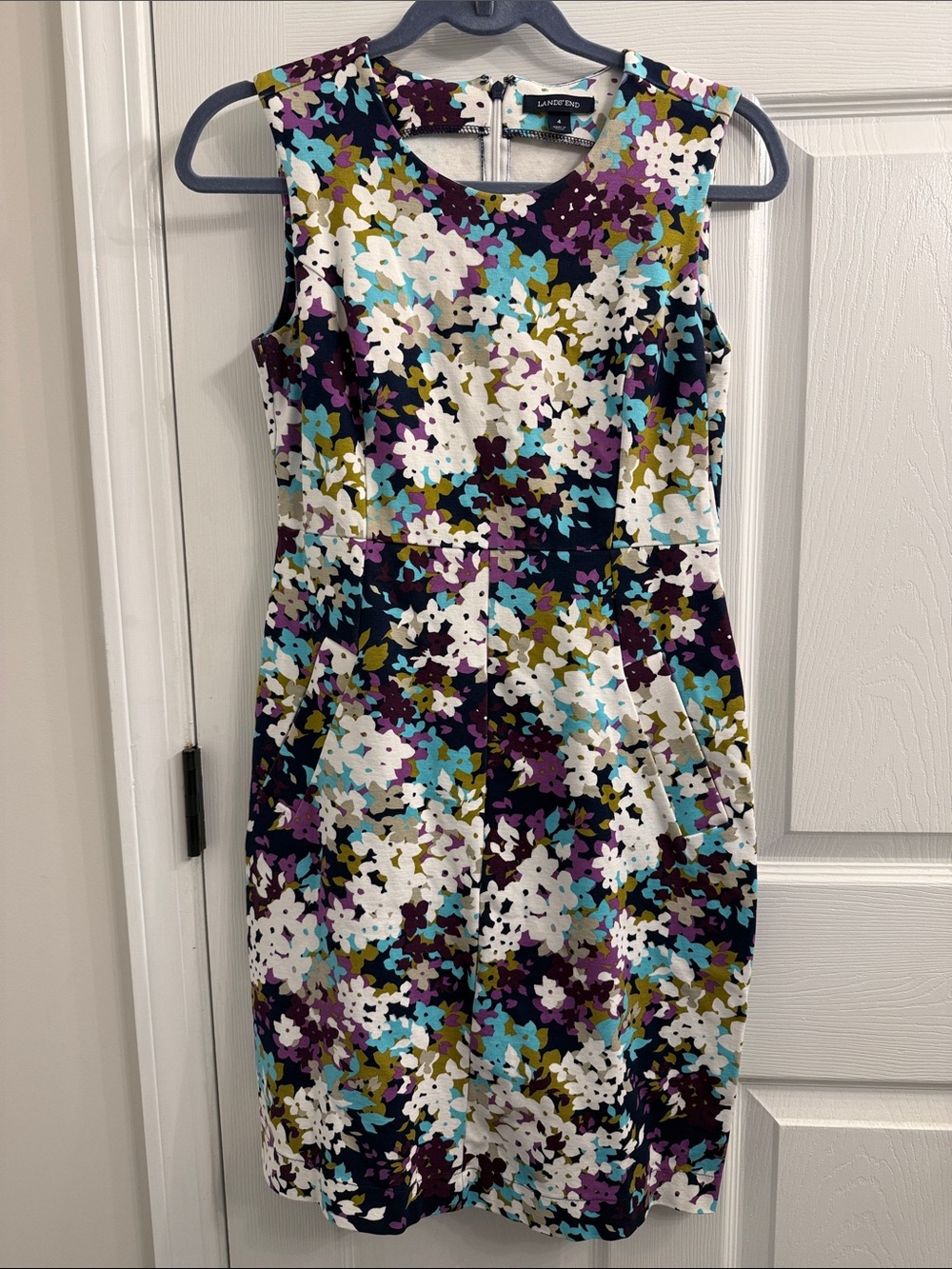 Lands' End Multicolor Floral Dress